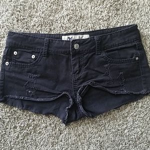 Wet Seal Destroyed Mini shorts